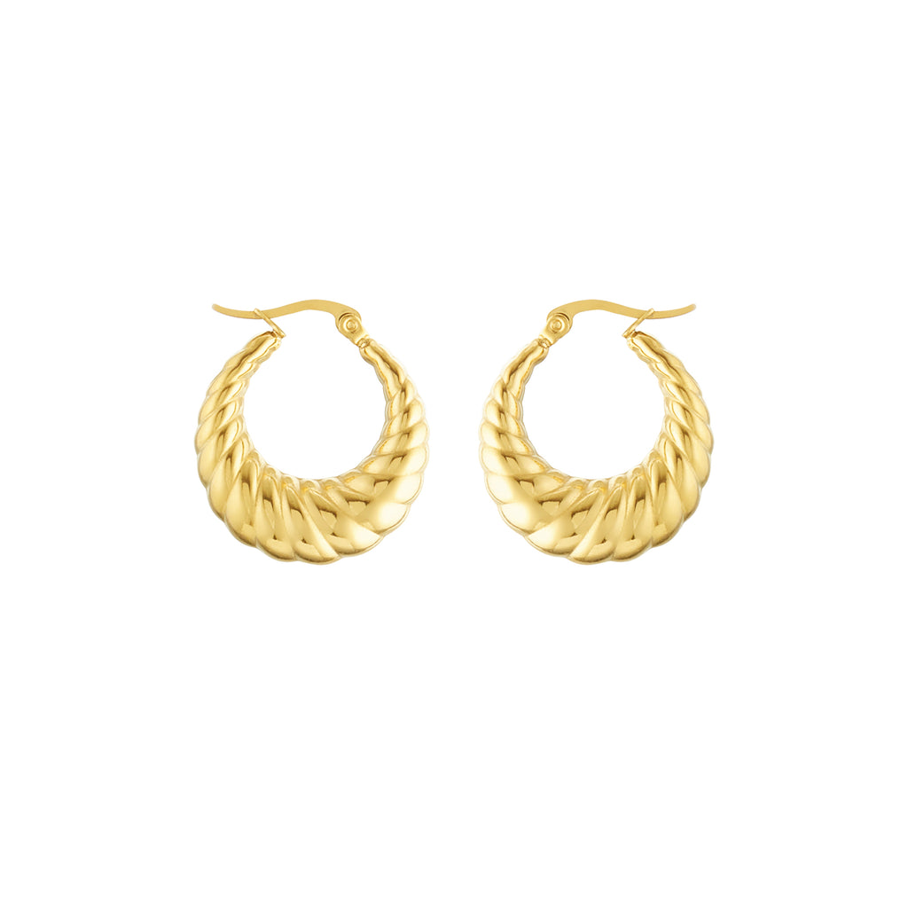 Croissant Gold Plated Hoops