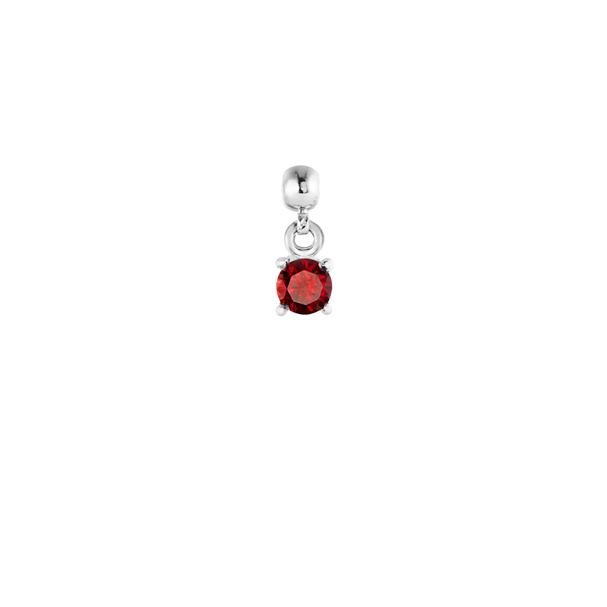 Birthstone Silver Charms