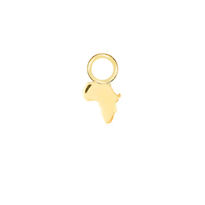 Africa Gold Single Hoop Charm