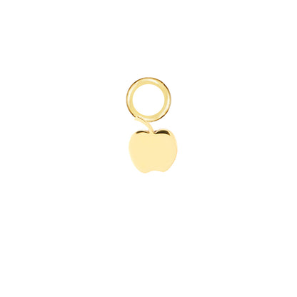 Apple Gold Single Hoop Charm