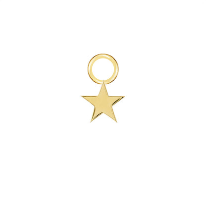 Star Gold Plated Single Hoop Charm