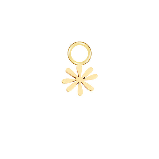 Daisy Gold Plated Single Hoop Charm