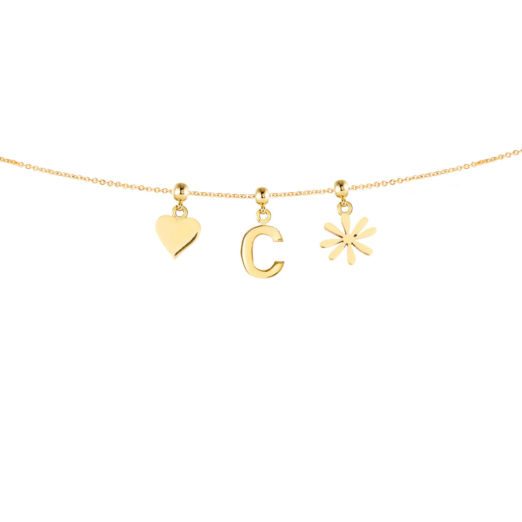 Three Gold Plated Charms Combo Illl