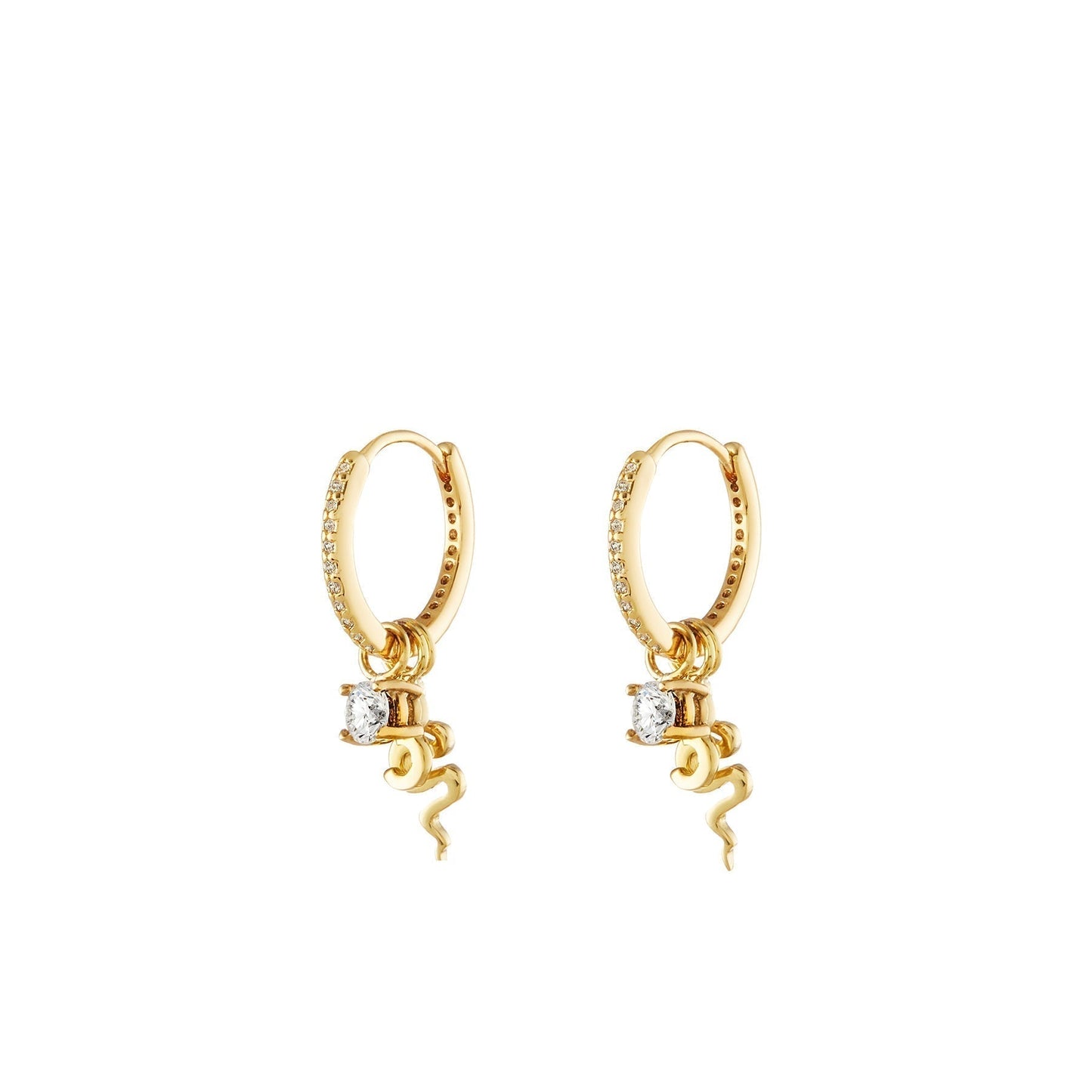 Rhino Gold Single Hoop Charm