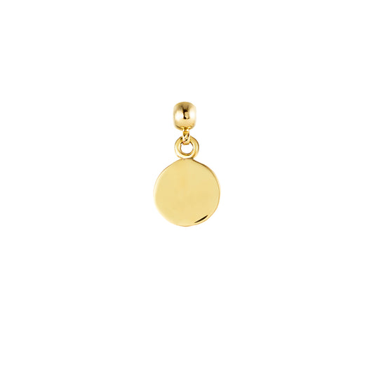 Engravable Disk Gold Plated Charm