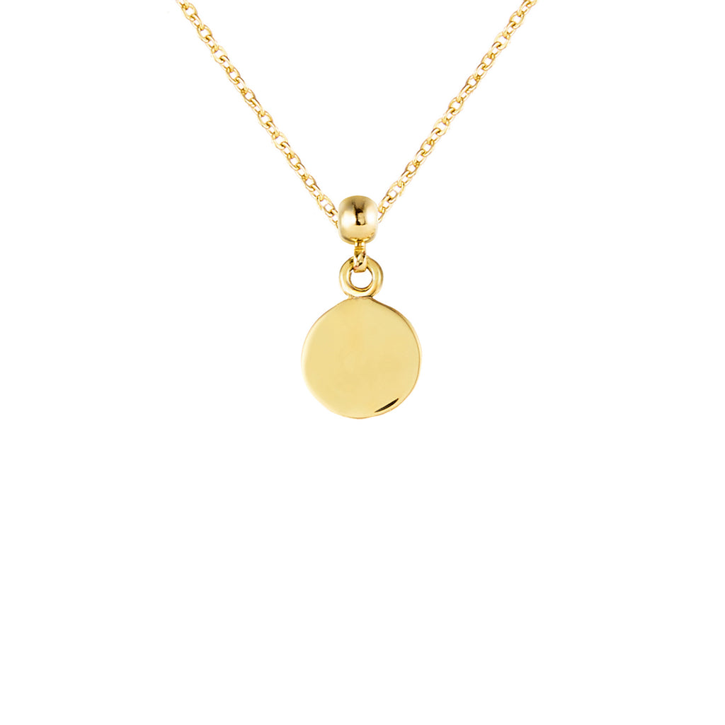 Engravable Disk Gold Plated Charm