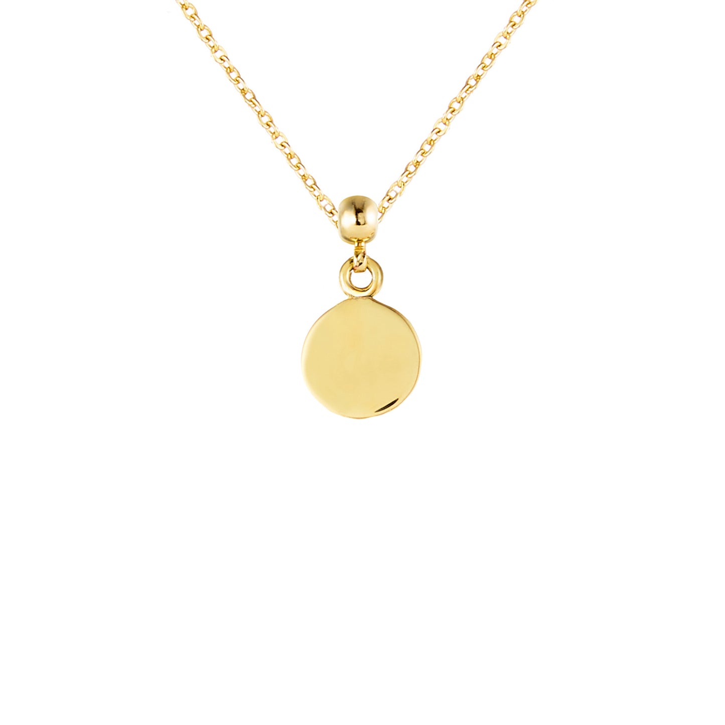 Engravable Disk 9ct Gold Charm