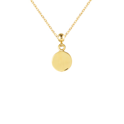 Engravable Disk 9ct Gold Charm