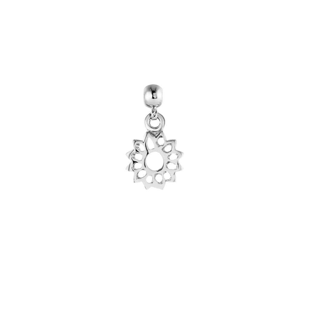 Sunflower Silver Charm