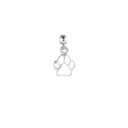 Dog Paw Silver Charm