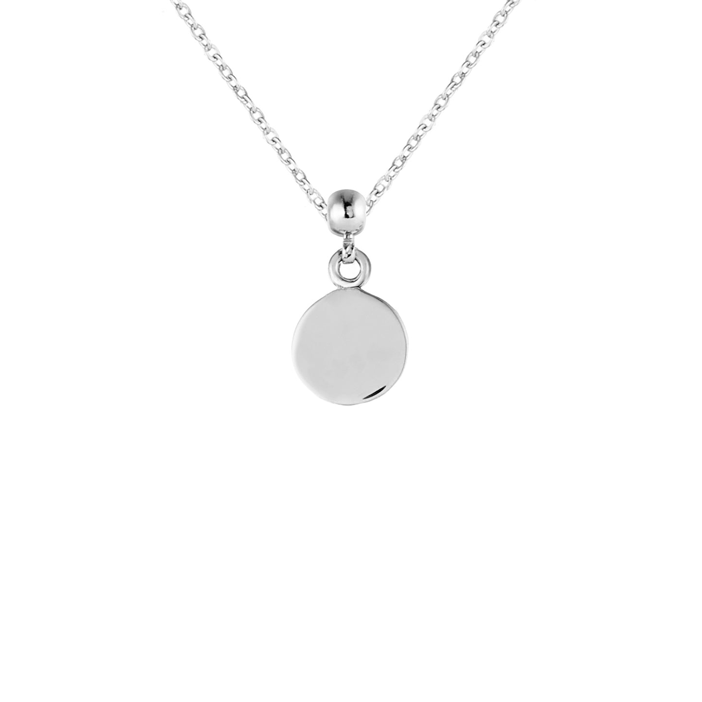 Engravable Disk Silver Charm