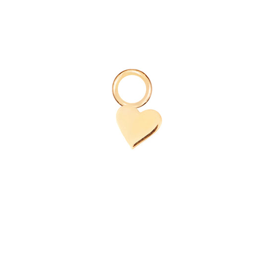 Heart Gold Plated Single Hoop Charm