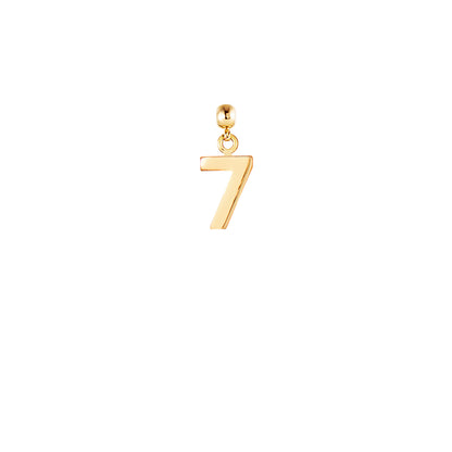 Number Gold Plated Charms