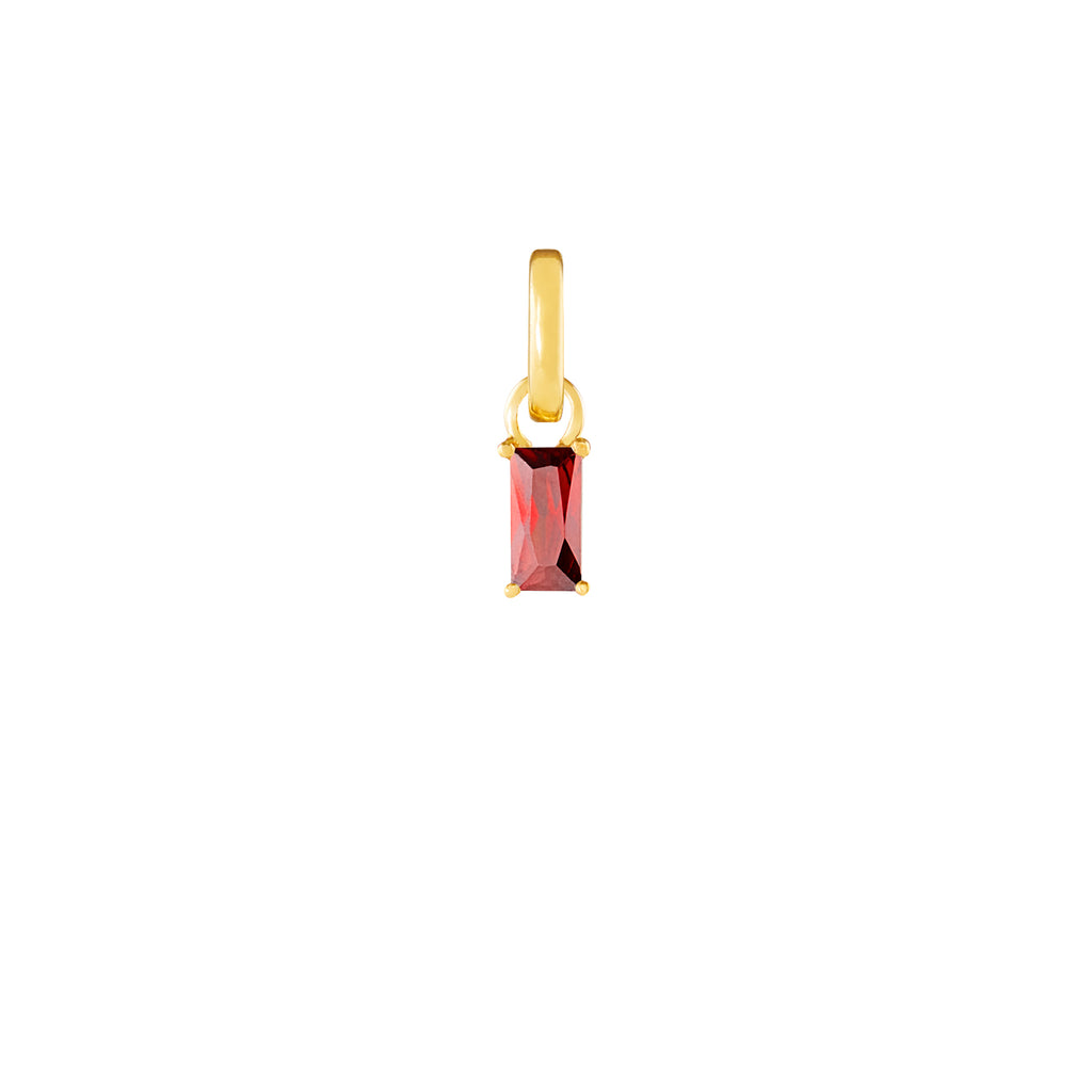 January Birthstone Gold Plated Clip Charm