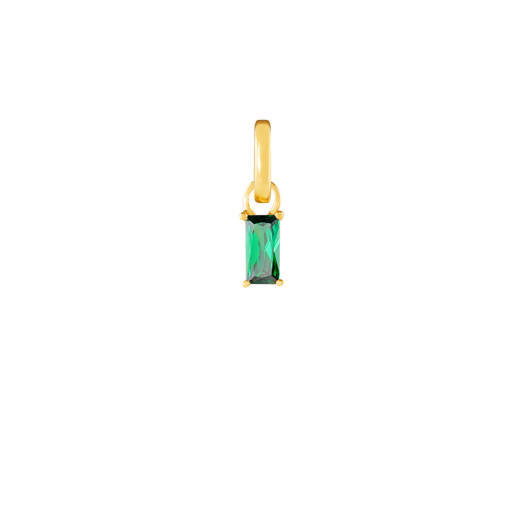 May Birthstone Gold Plated Clip Charm