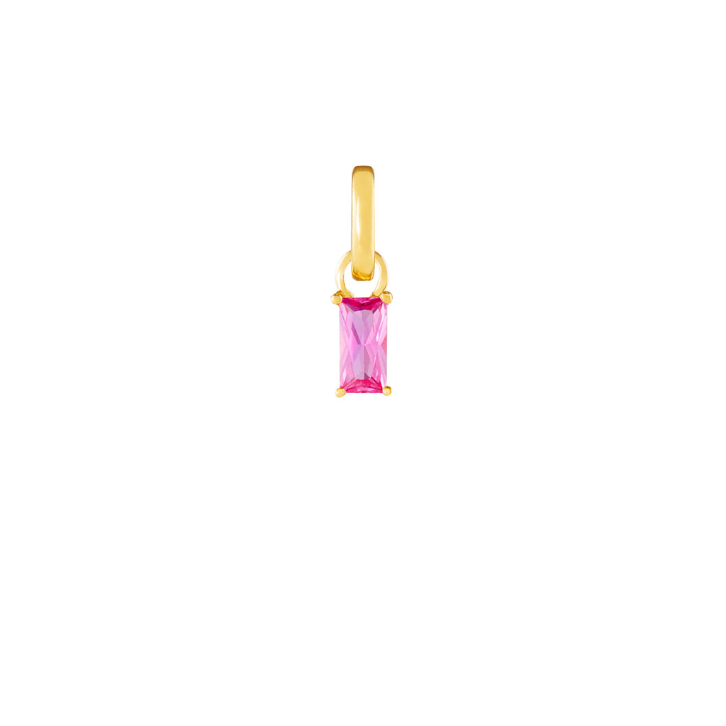October Birthstone Gold Plated Clip Charm