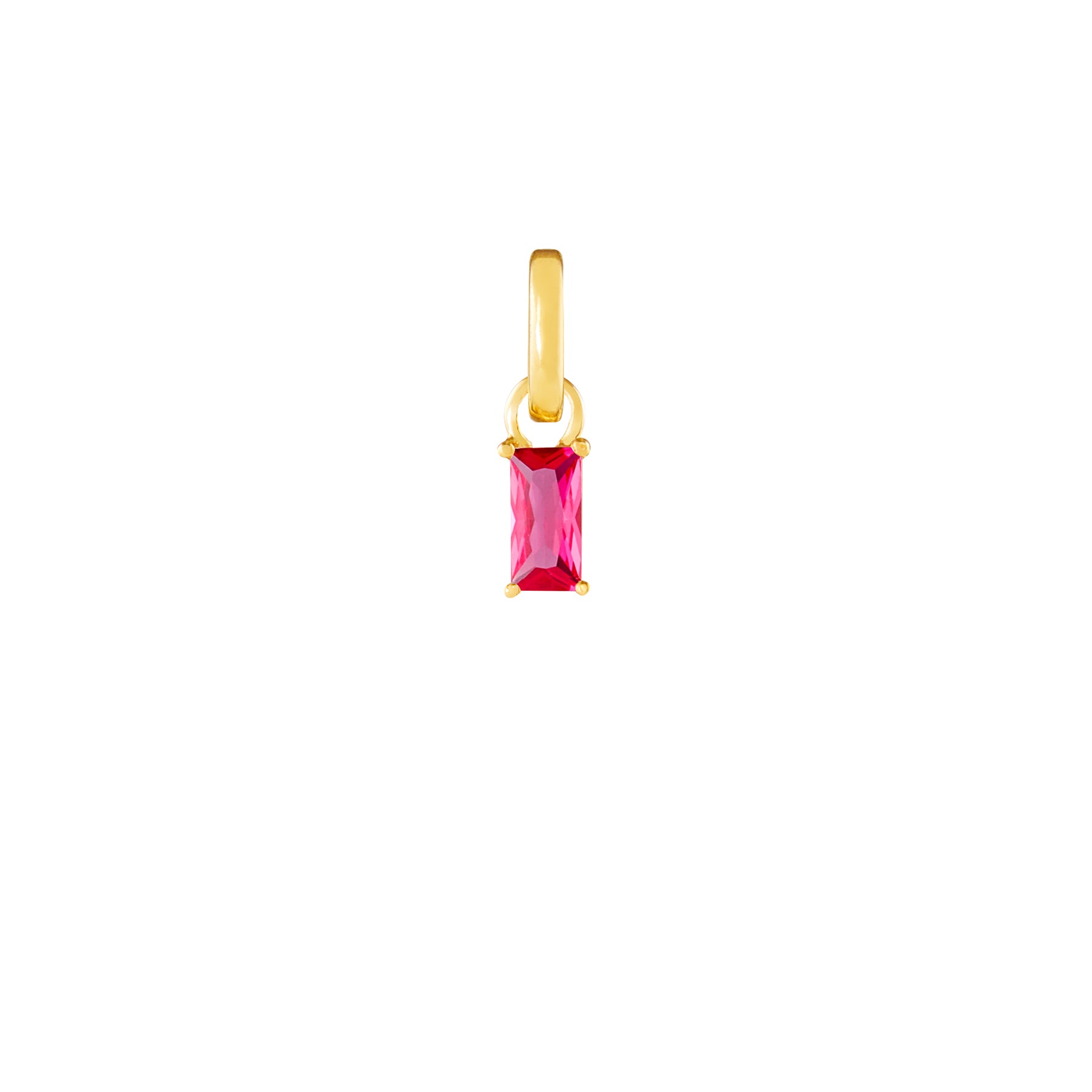 July Birthstone Gold Plated Clip Charm