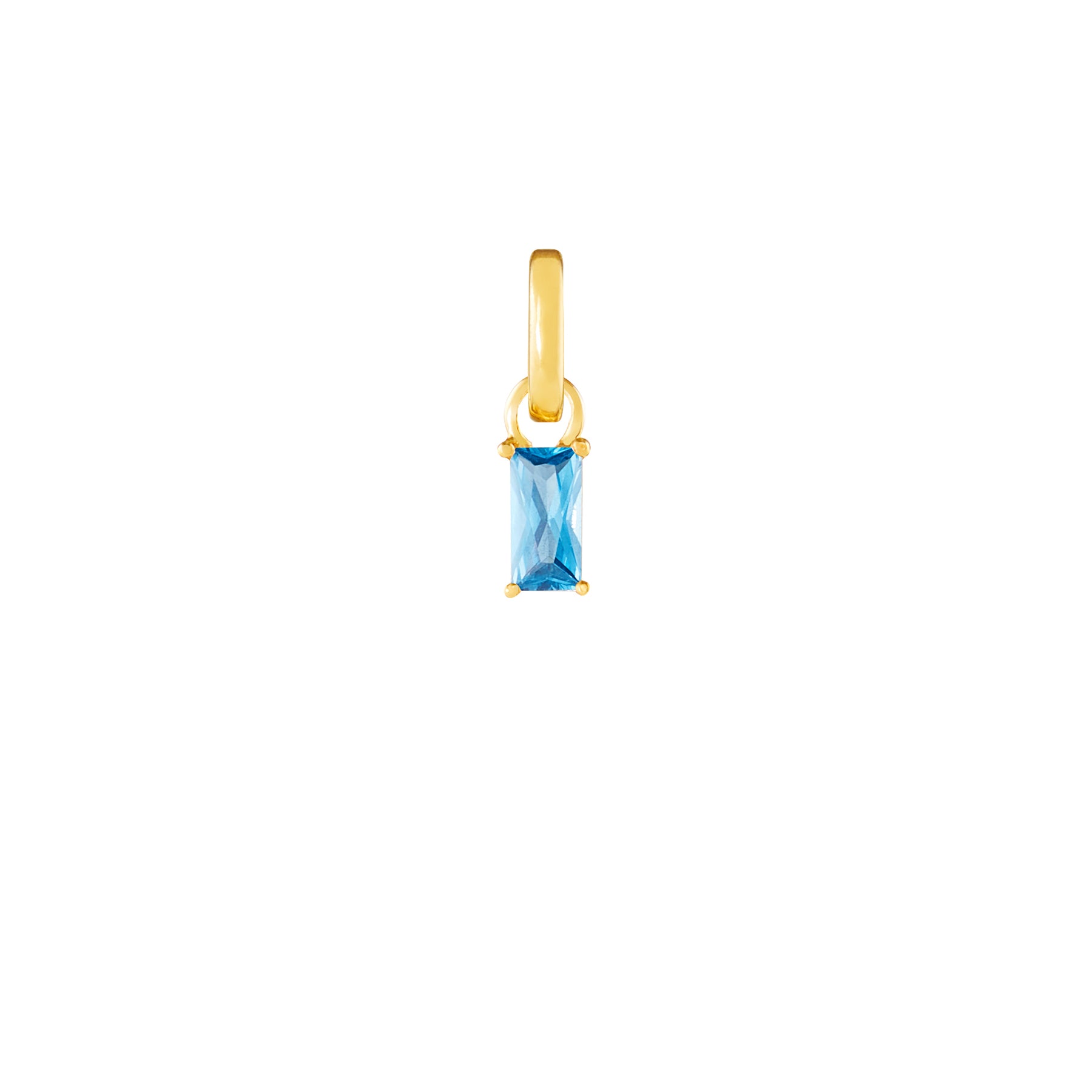 March Birthstone Gold Plated Clip Charm