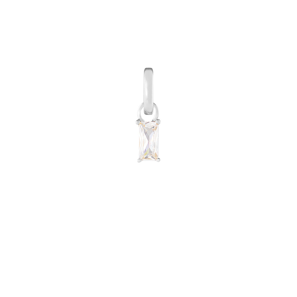 April Silver Clip Charm