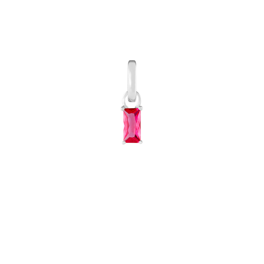 July Silver Clip Charm