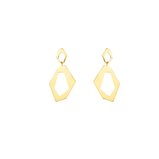 Athena Statement Gold Plated Earrings