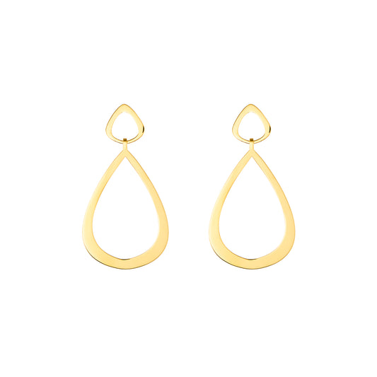 Gaia Statement Gold Plated Earrings