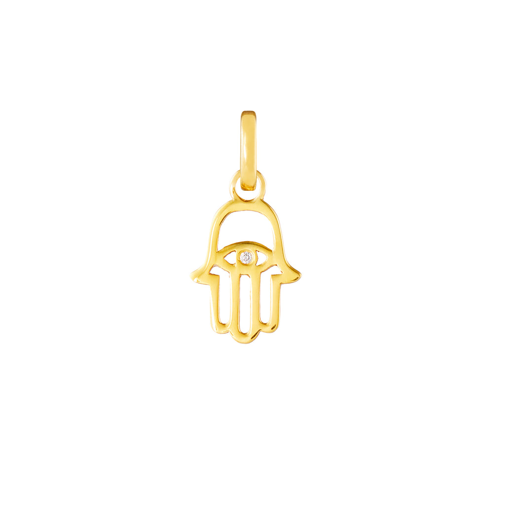 Hamsa Gold Plated Clip Charm