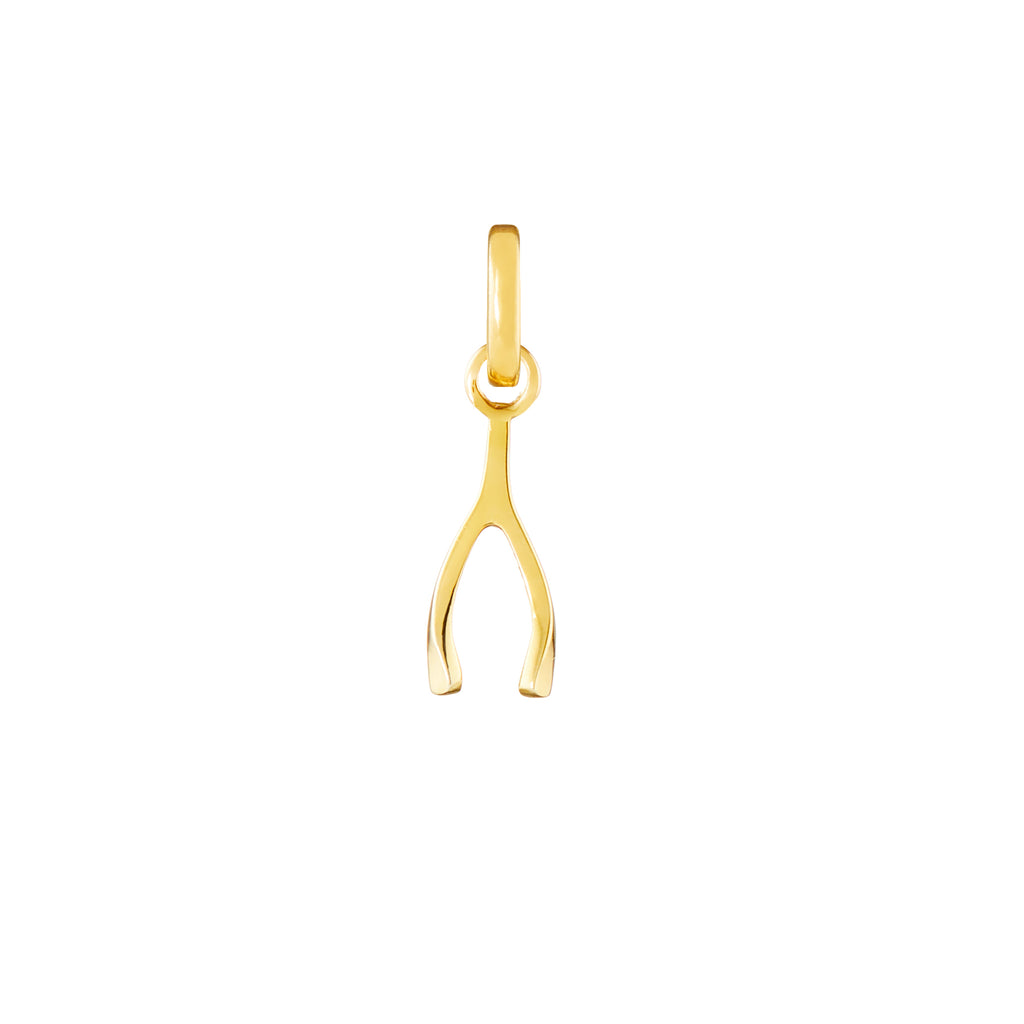 Wishbone Gold Plated Clip Charm