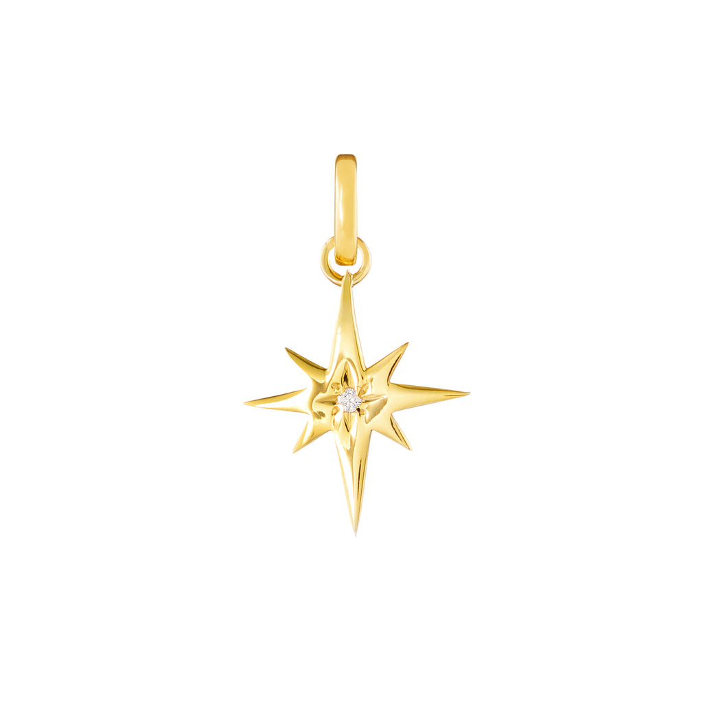 Starburst Gold Plated Clip Charm
