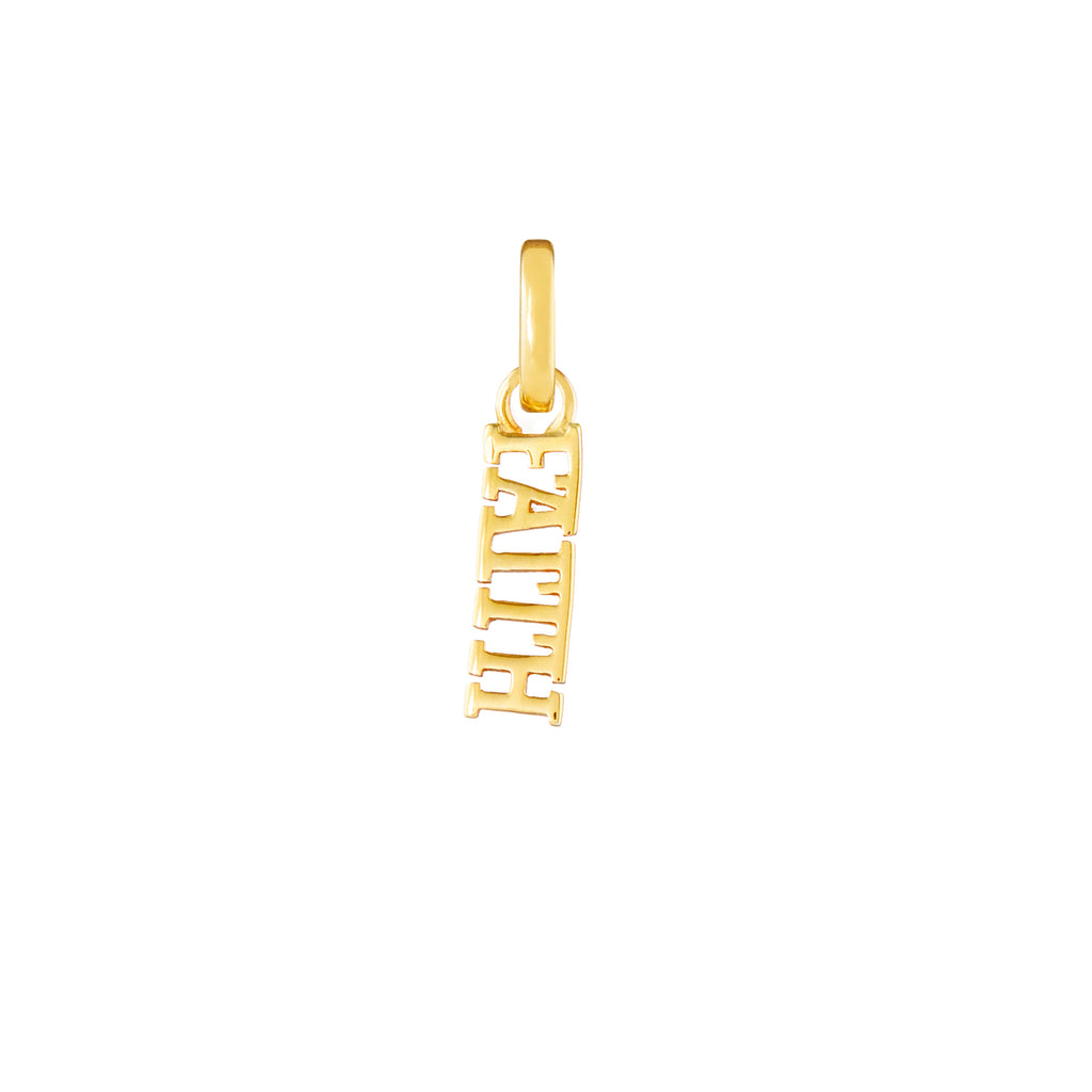 Faith Gold Plated Clip Charm