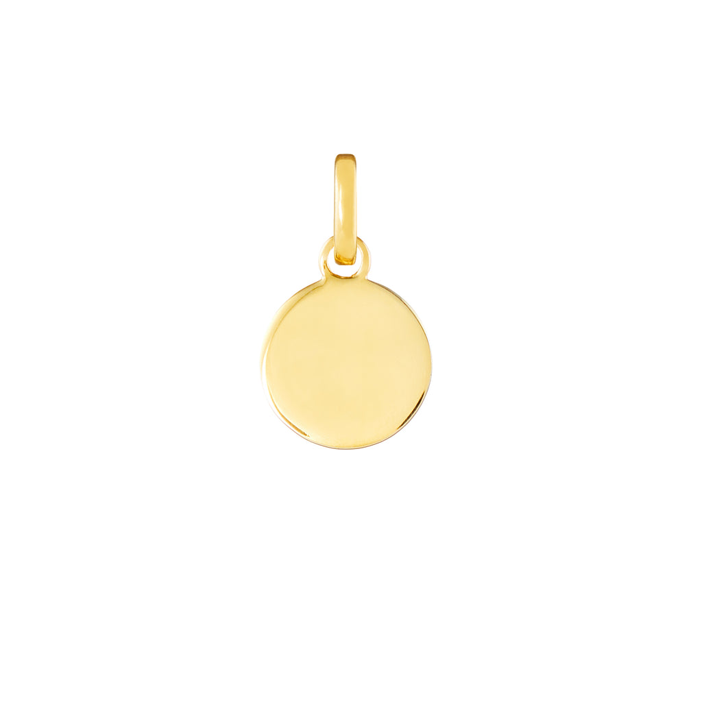 Personalised Disk Gold Plated Clip Charm
