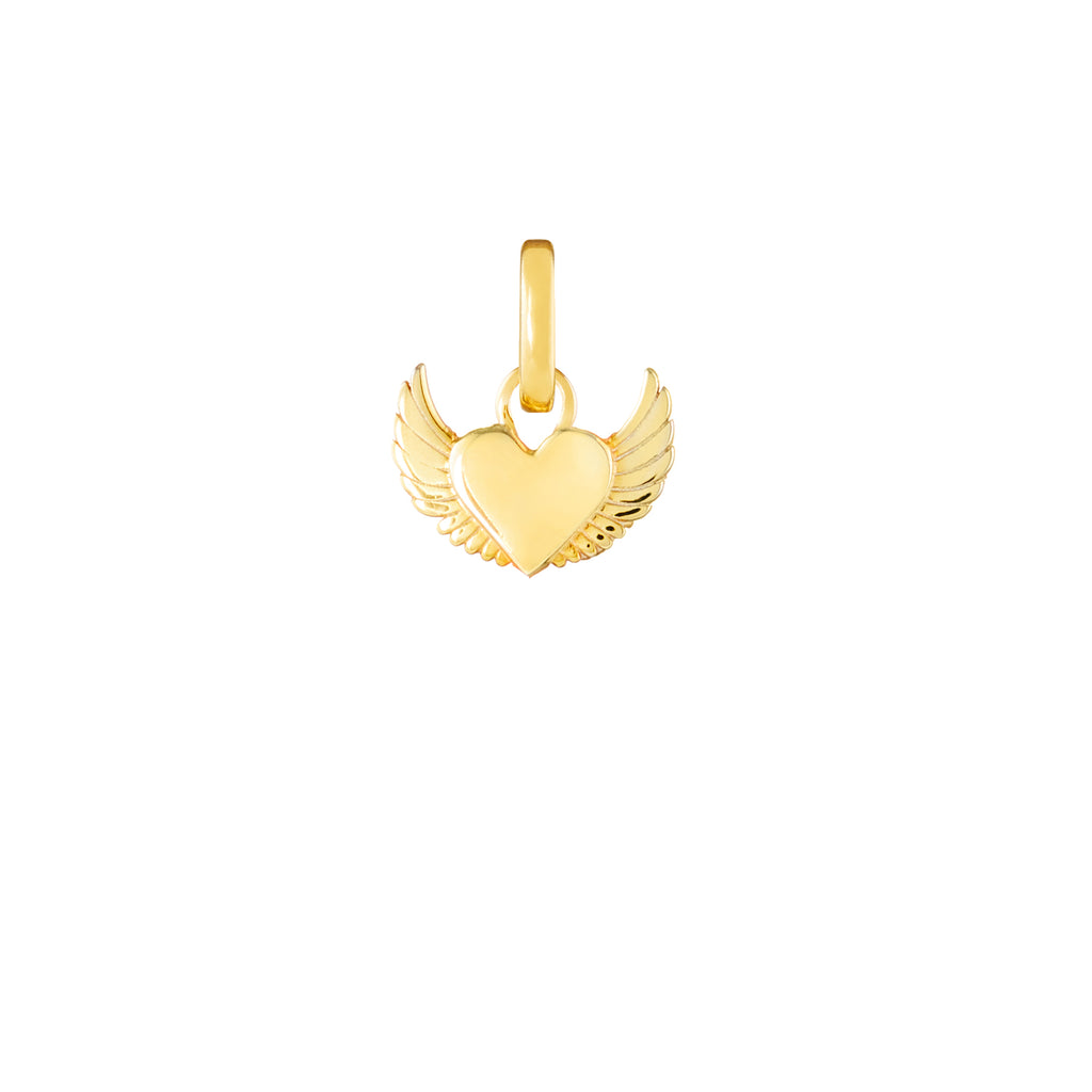 Angel Heart Gold Plated Clip Charm