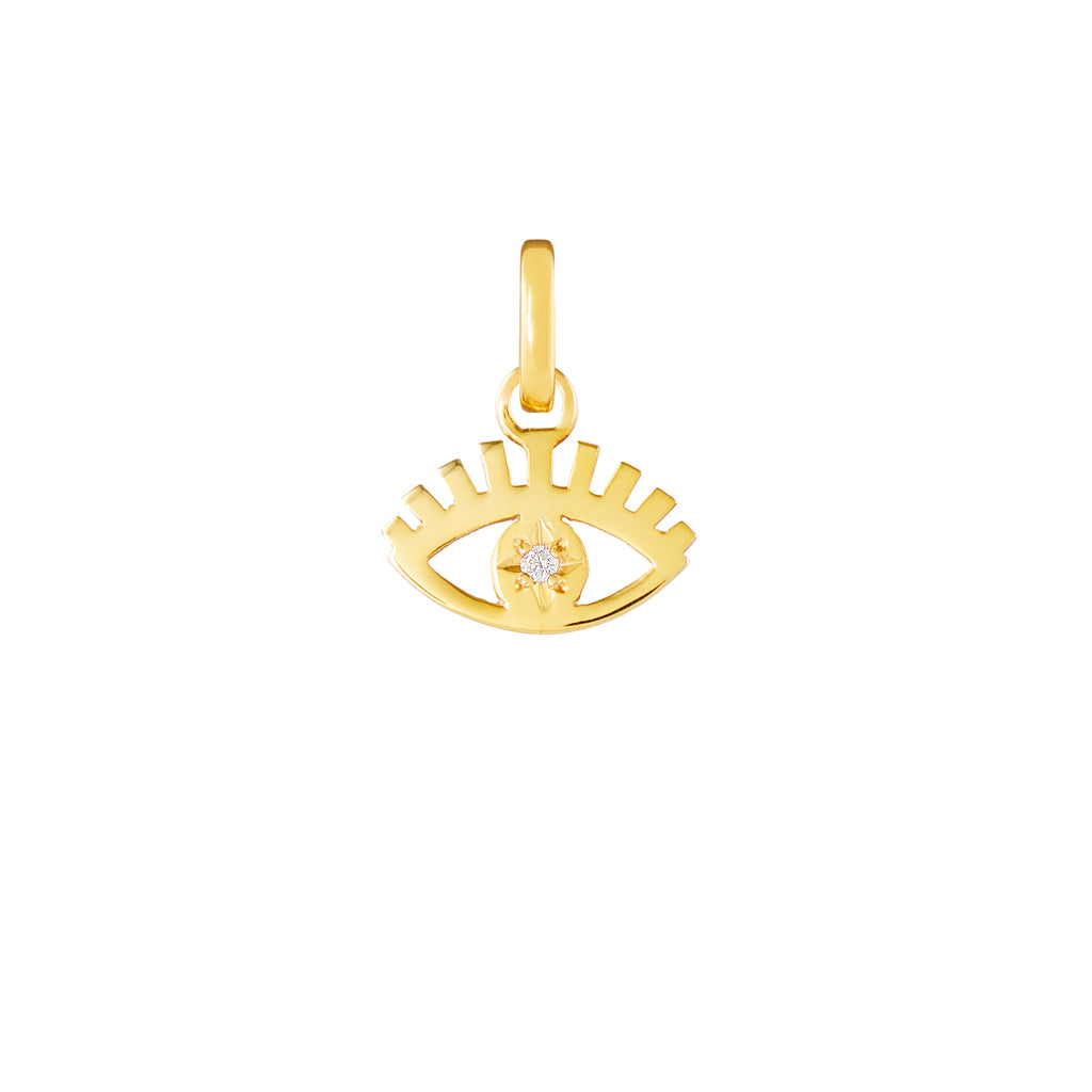 Evil Eye Gold Plated Clip Charm
