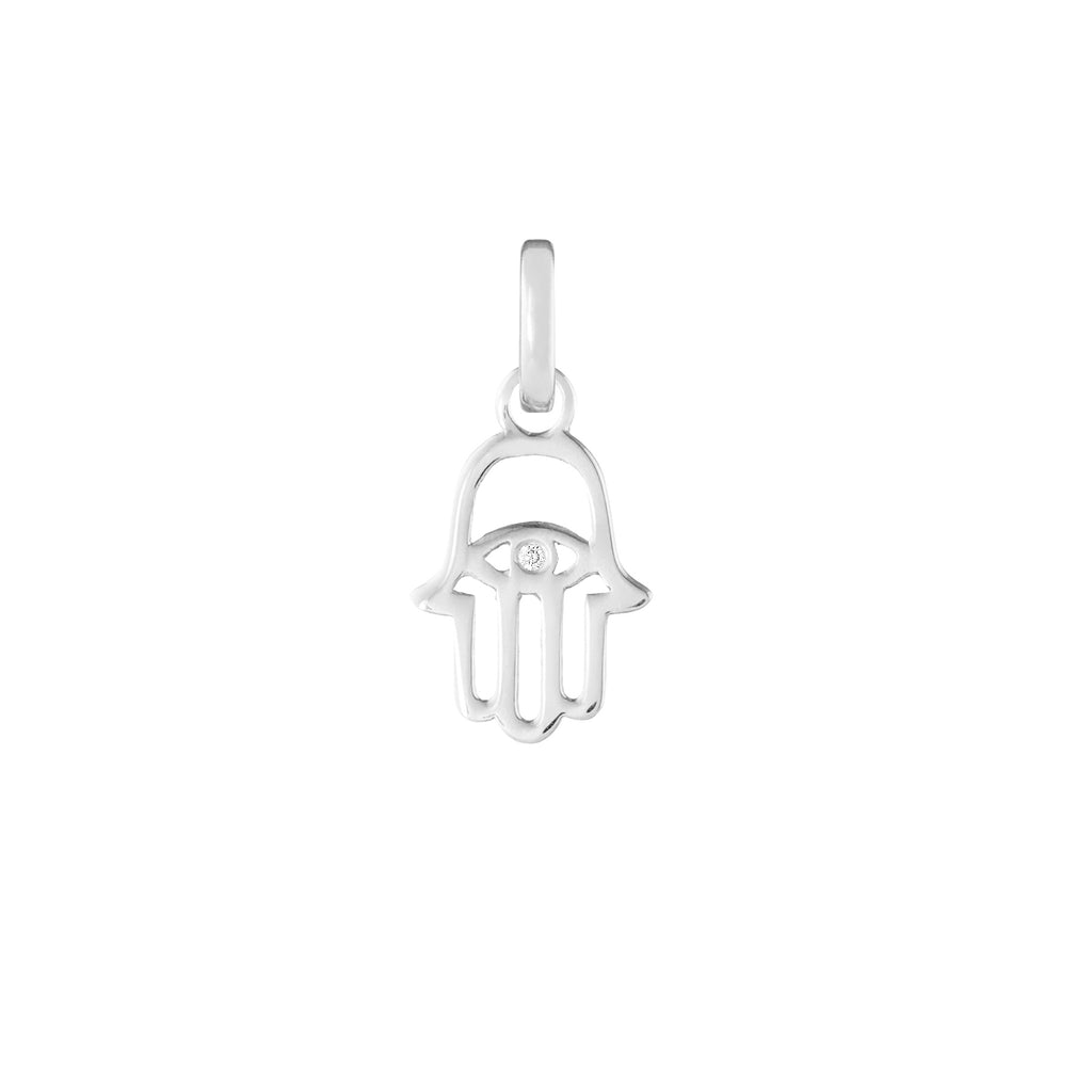 Hamsa Silver Clip Charm