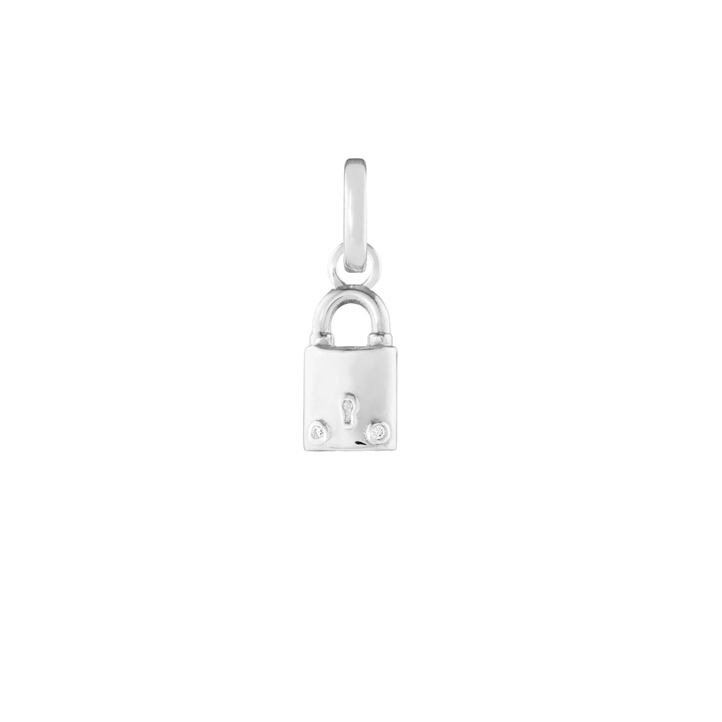 Lock Silver Clip Charm