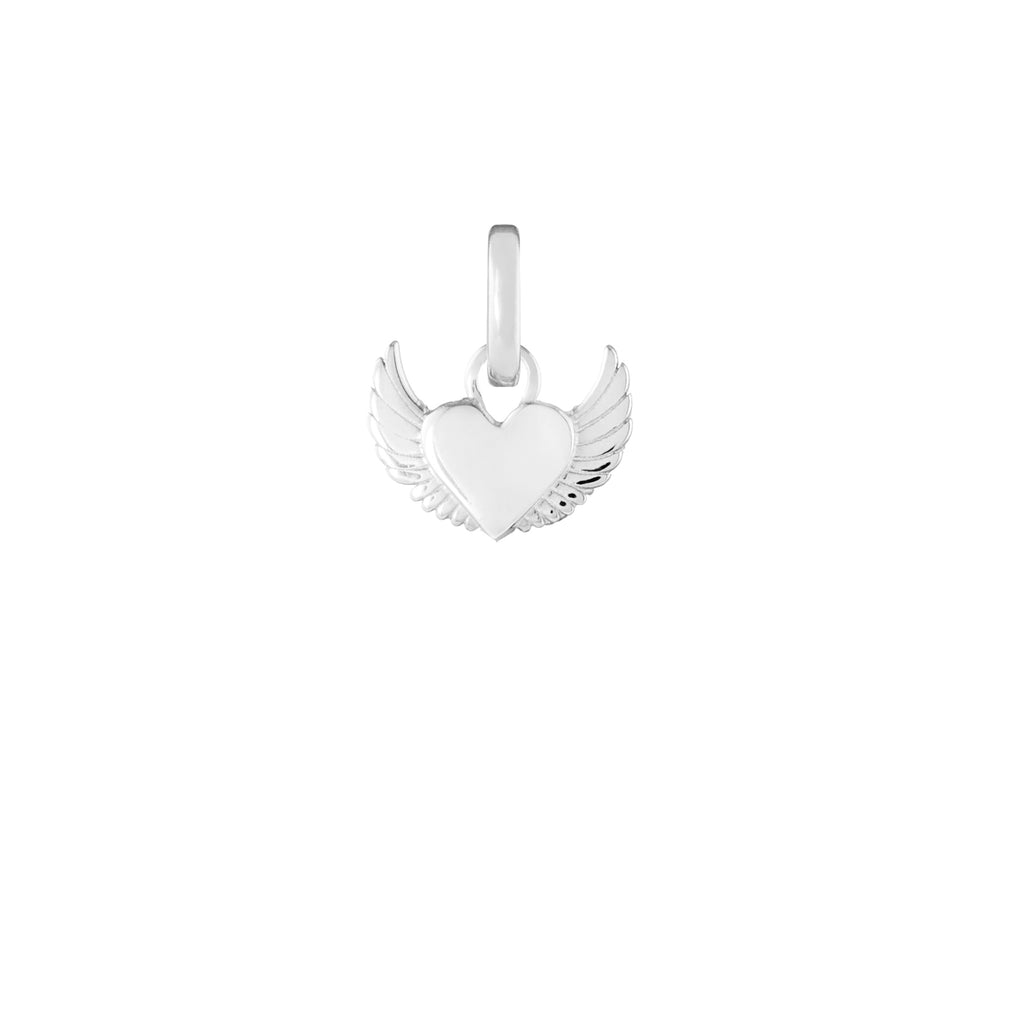 Angel Heart Silver Clip Charm