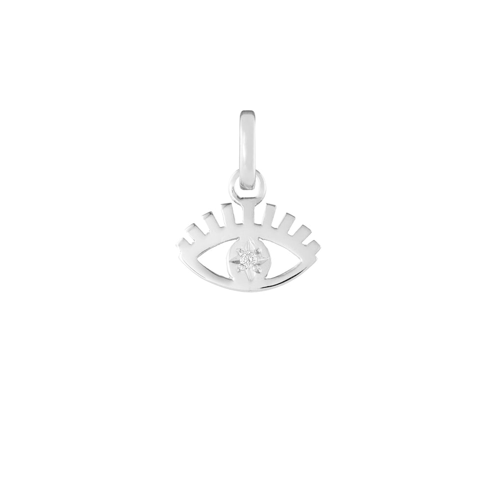 Evil Eye Silver Clip Charm
