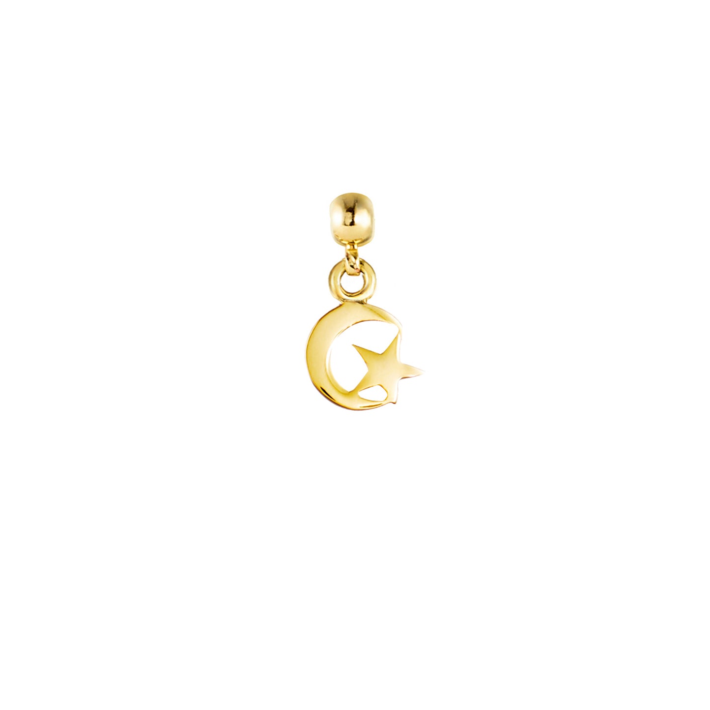 Star & Crescent 9ct Gold Charm