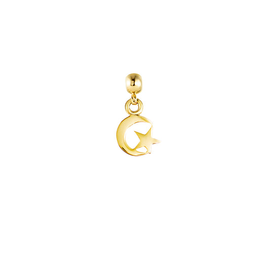 Star & Crescent Gold Plated Charm