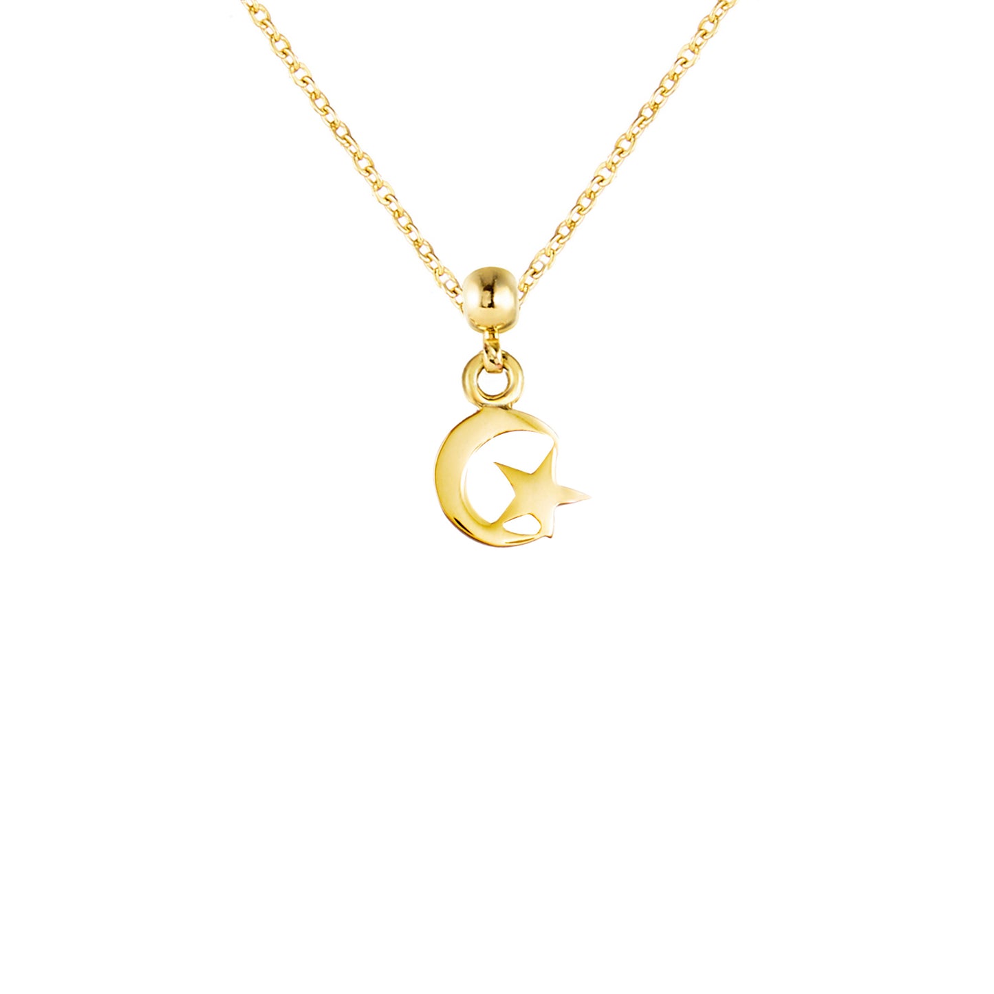 Star & Crescent 9ct Gold Charm