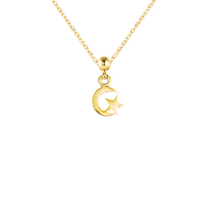 Star & Crescent 9ct Gold Charm