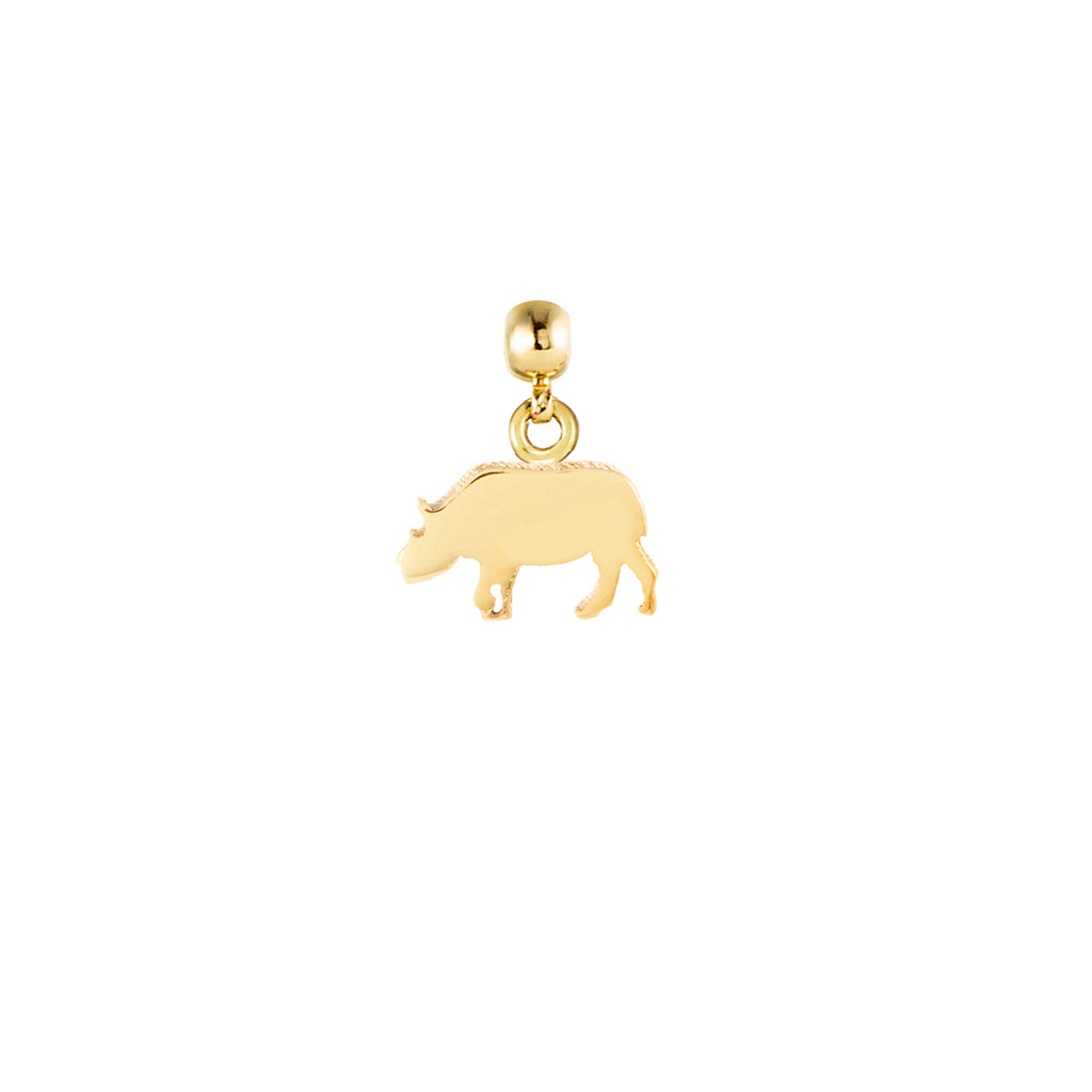 Rhino 9ct Gold Charm