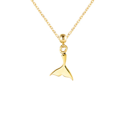 Whale Tail Gold Plated Charm