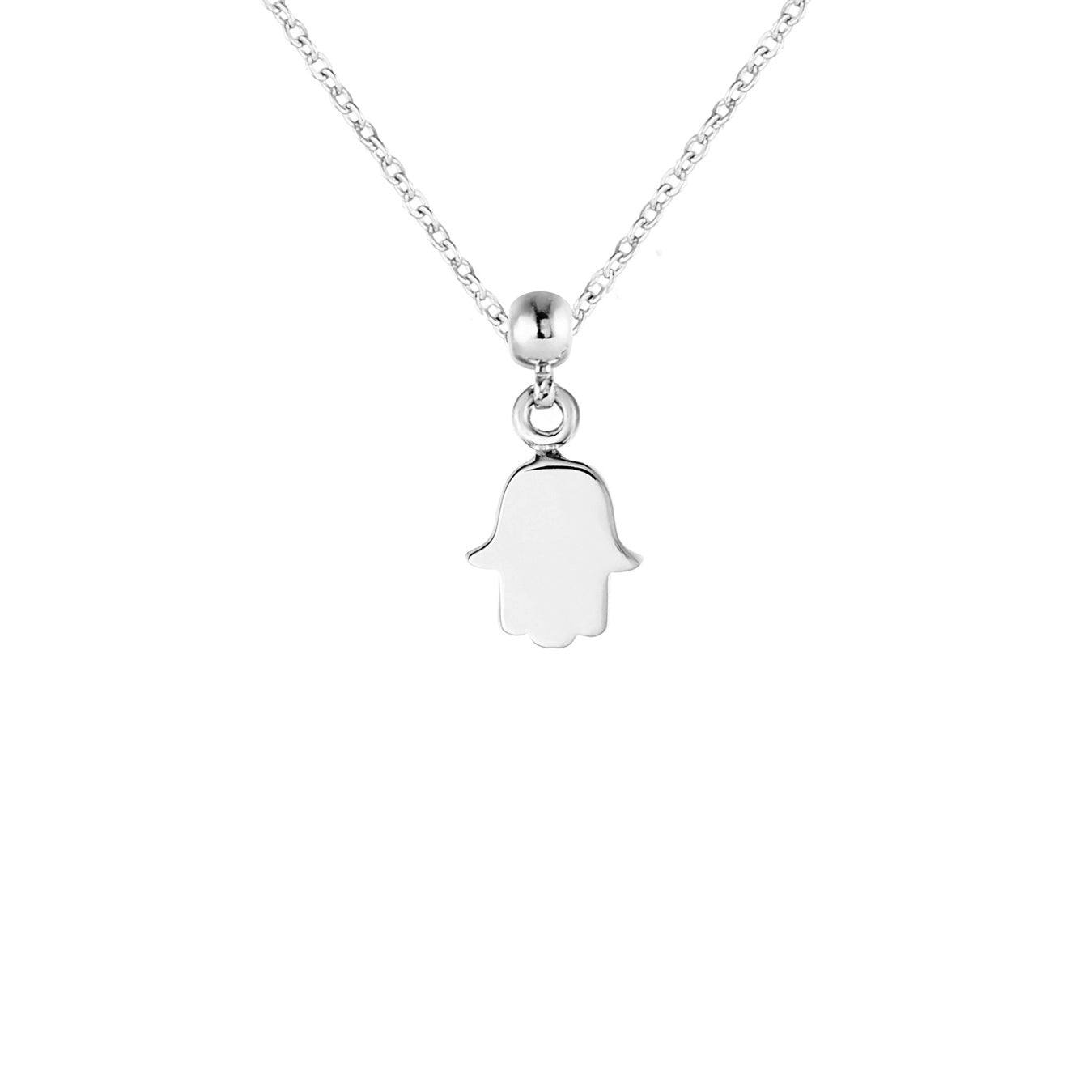 Solid Hamsa Silver Charm