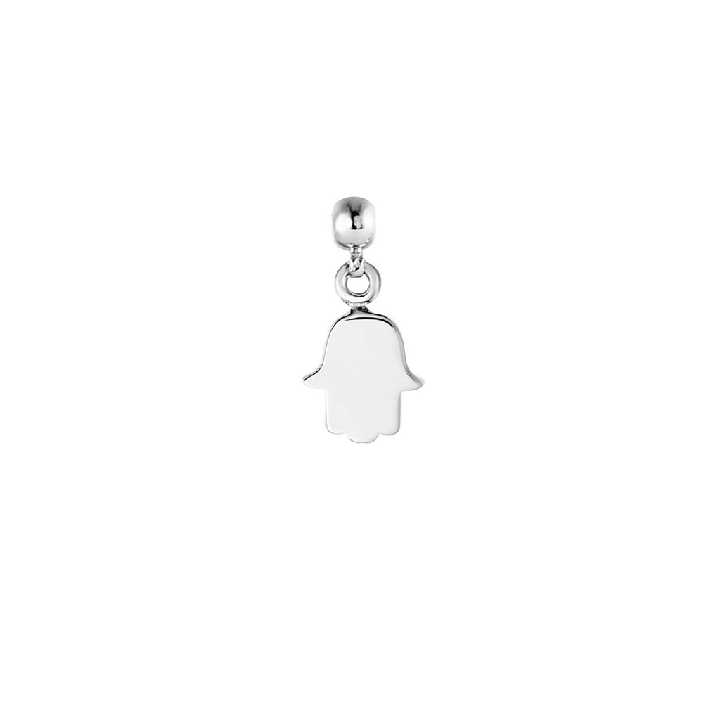 Solid Hamsa Silver Charm