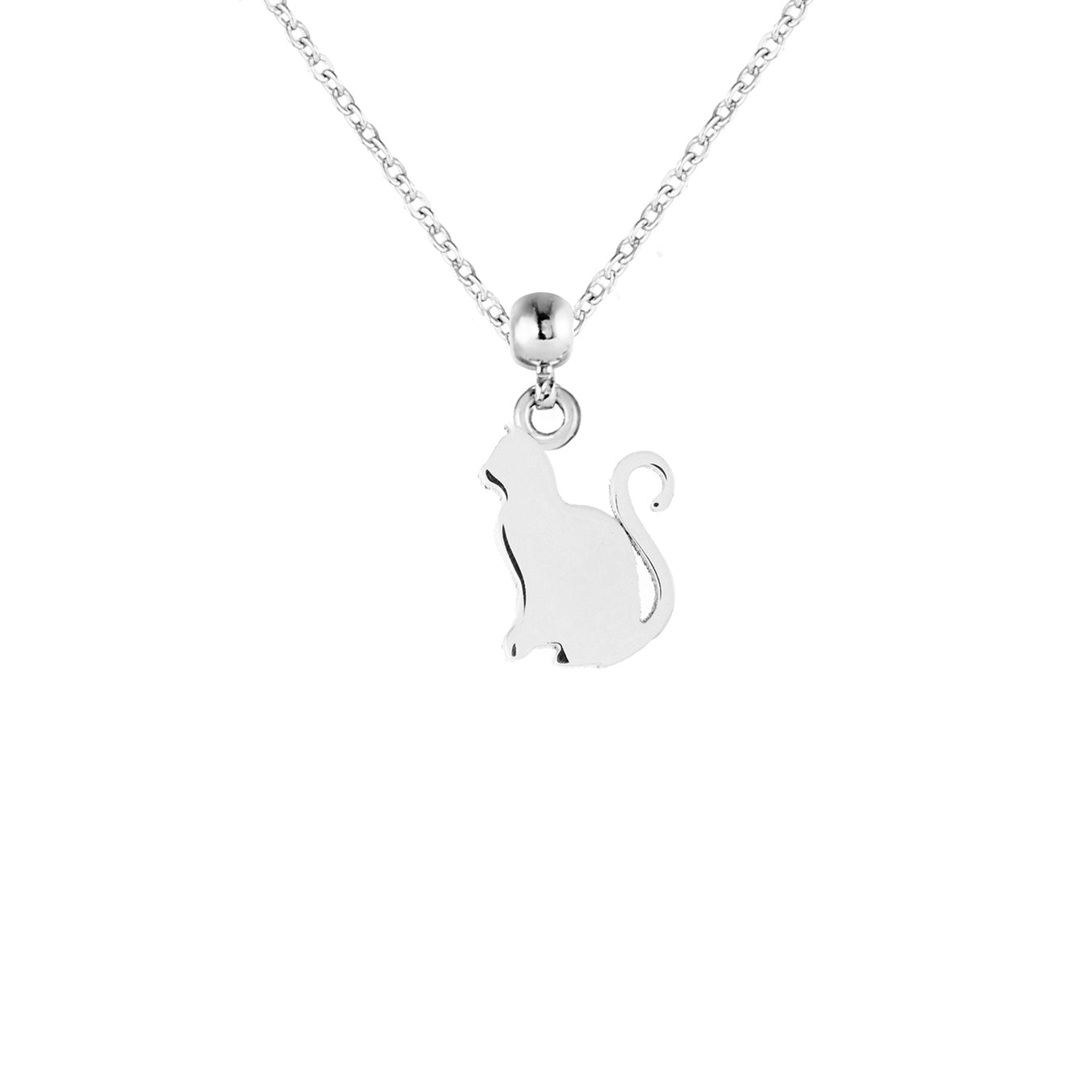 Cat Silver Charm