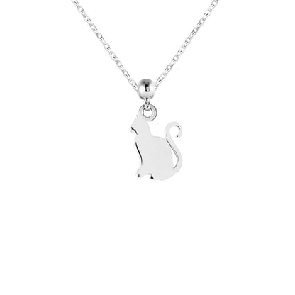 Cat Silver Charm