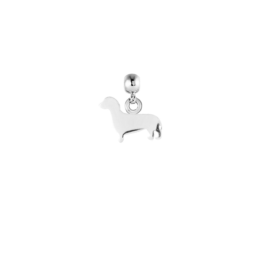 Sausage Dog Silver Charm