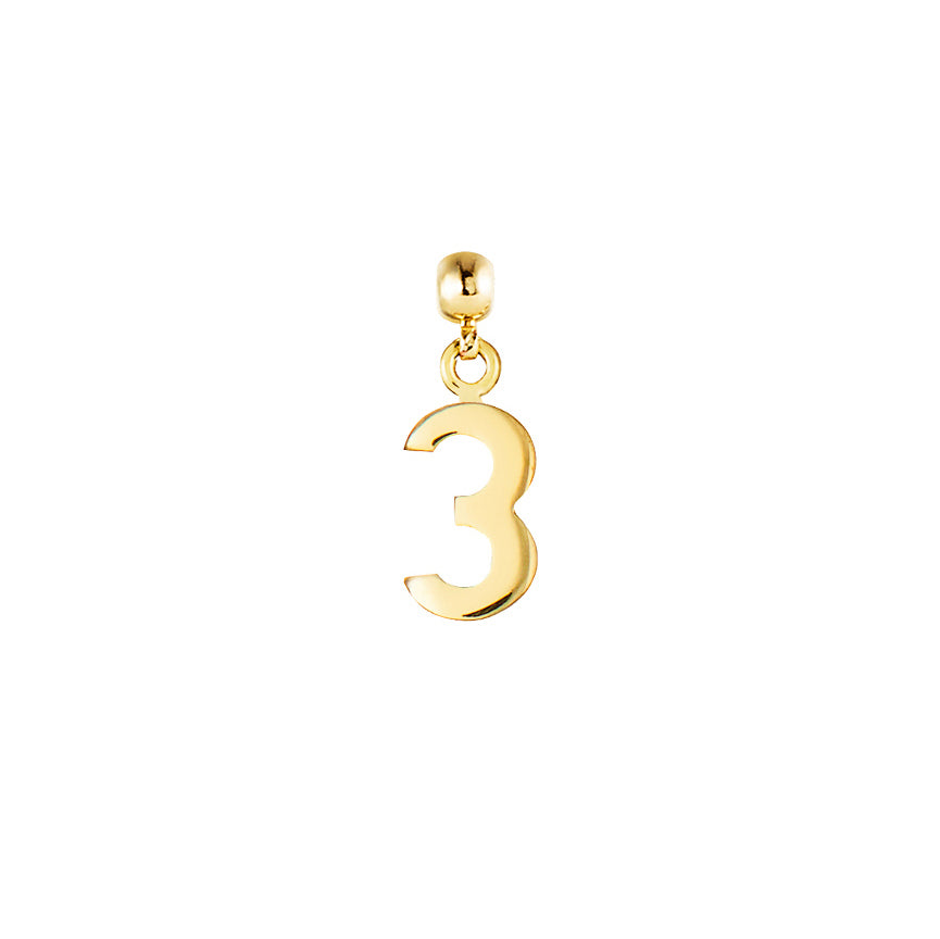 Number 9ct Gold Charms