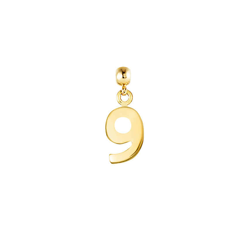 Number 9ct Gold Charms